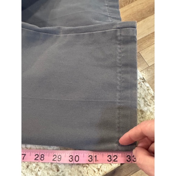 Lands End Mens Tailored Fit Chino Pants Gray 100% Cotton Trousers Size 37 448189 - Picture 10 of 11